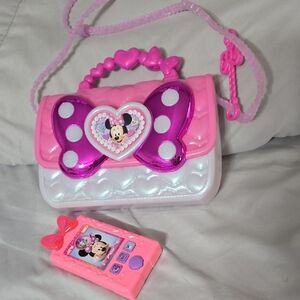 🔵Disney Pink and White Minnie Mouse Bag Set
